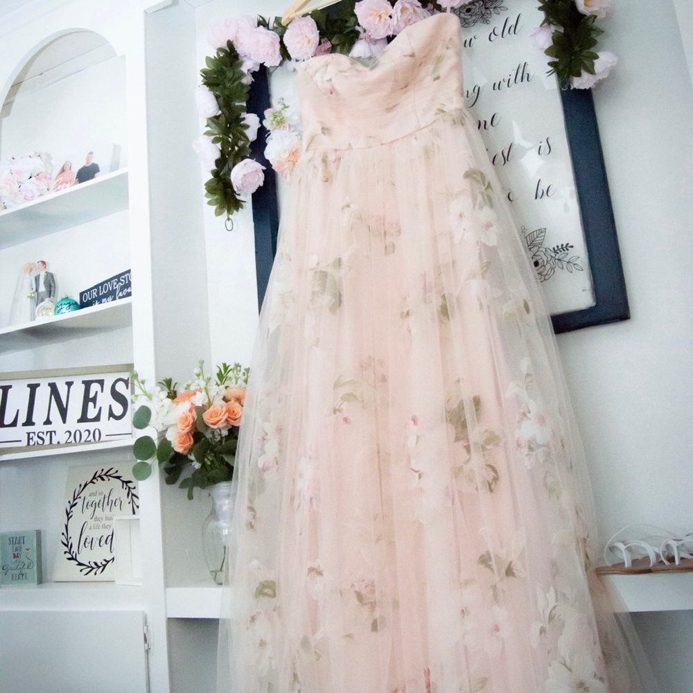Maniju Floral Tulle Maxi Dress